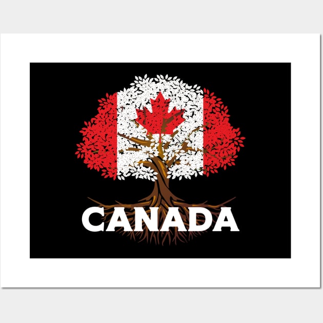 Canada Flag Tree Wall Art by AllWellia